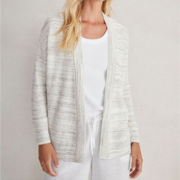 Haven Well Within Organic Cotton Spacedye Open Front Cardigan Sweater - Picture 11 of 11